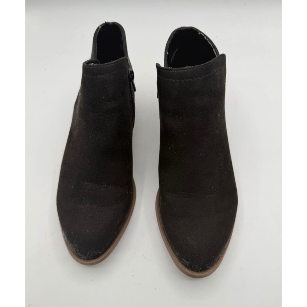 Time and Tru Booties Faux Suede Ankle Boots Memory Foam Womens 8.5W Black Casual